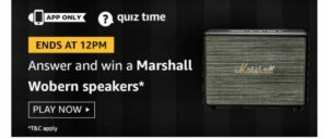 Amazon Quiz Answers Of Marshall Wobern Speakers Quiz