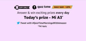 Amazon 25th September Quiz Answers