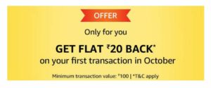 Amazon Scan & Pay UPI Offer 