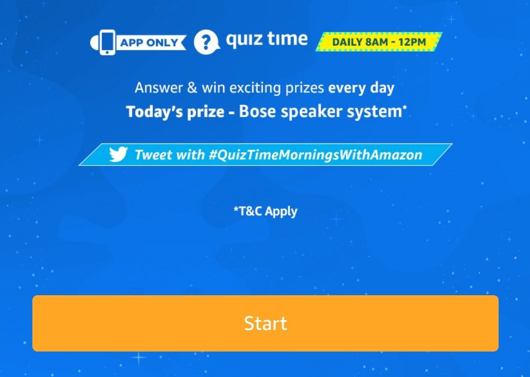 [Answers] Amazon 15th October Quiz – Win Bose Speaker System