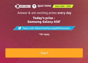 [Answers] Amazon 13th October Quiz – Win Samsung Galaxy A50