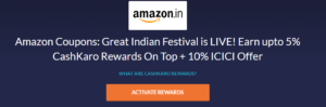 Amazon & Flipkart Cashkaro Offer
