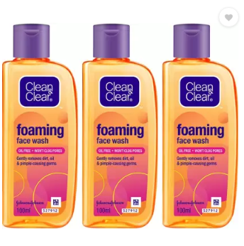 (Pack Of 3) Clean & Clear Foam Face Wash,300ml In Just ₹288 (Worth ₹390)