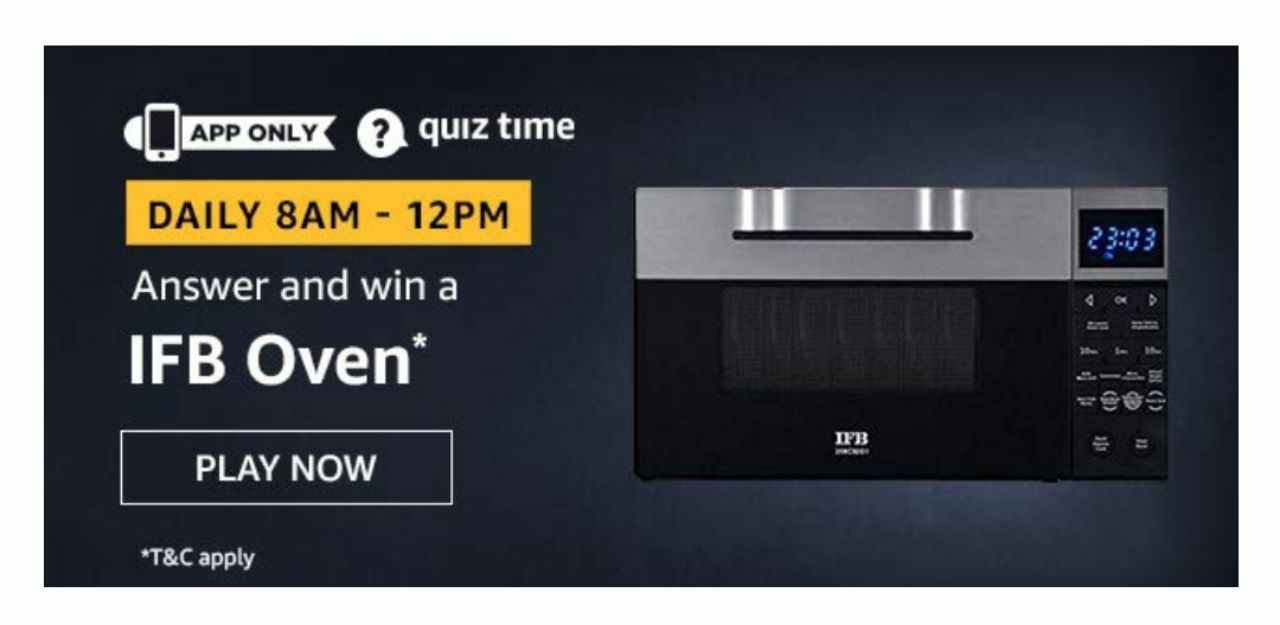 Amazon IFB Oven Quiz Answers - 23rd Nov