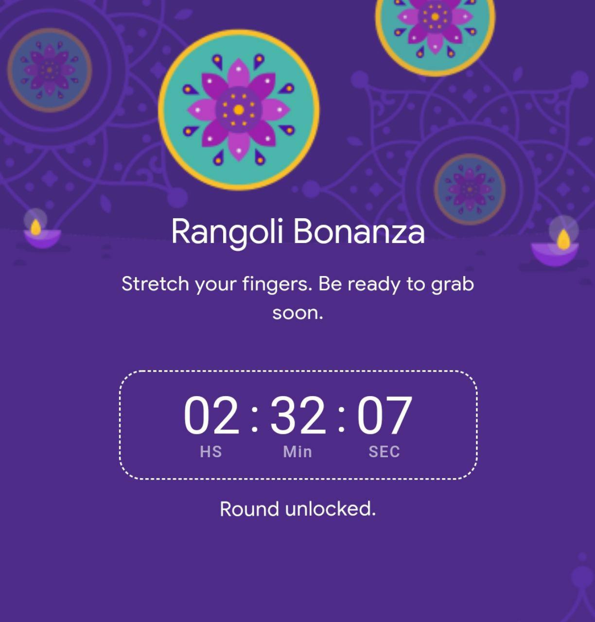 Google Rangoli Bonanza - Get 100% Free Rangoli