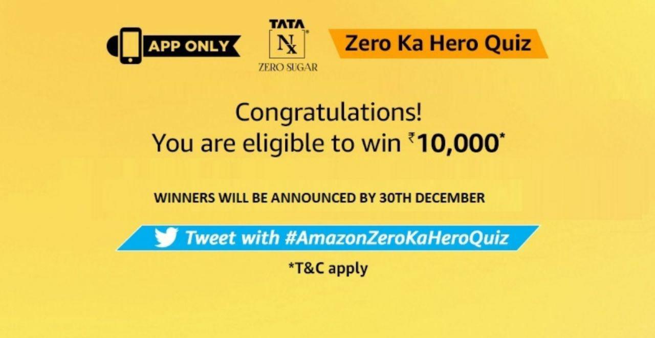 Answers Amazon Zero Ka Hero Quiz Win 10000 Pay