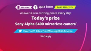 Amazon Sony Alpha 6400 Mirrorless Camera Quiz