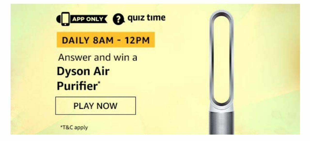 Amazon Dyson Air Purifier Quiz - 16th November