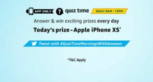 Amazon iPhone XS Quiz Answers - November