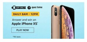 Amazon iPhone XS Quiz Answers - November