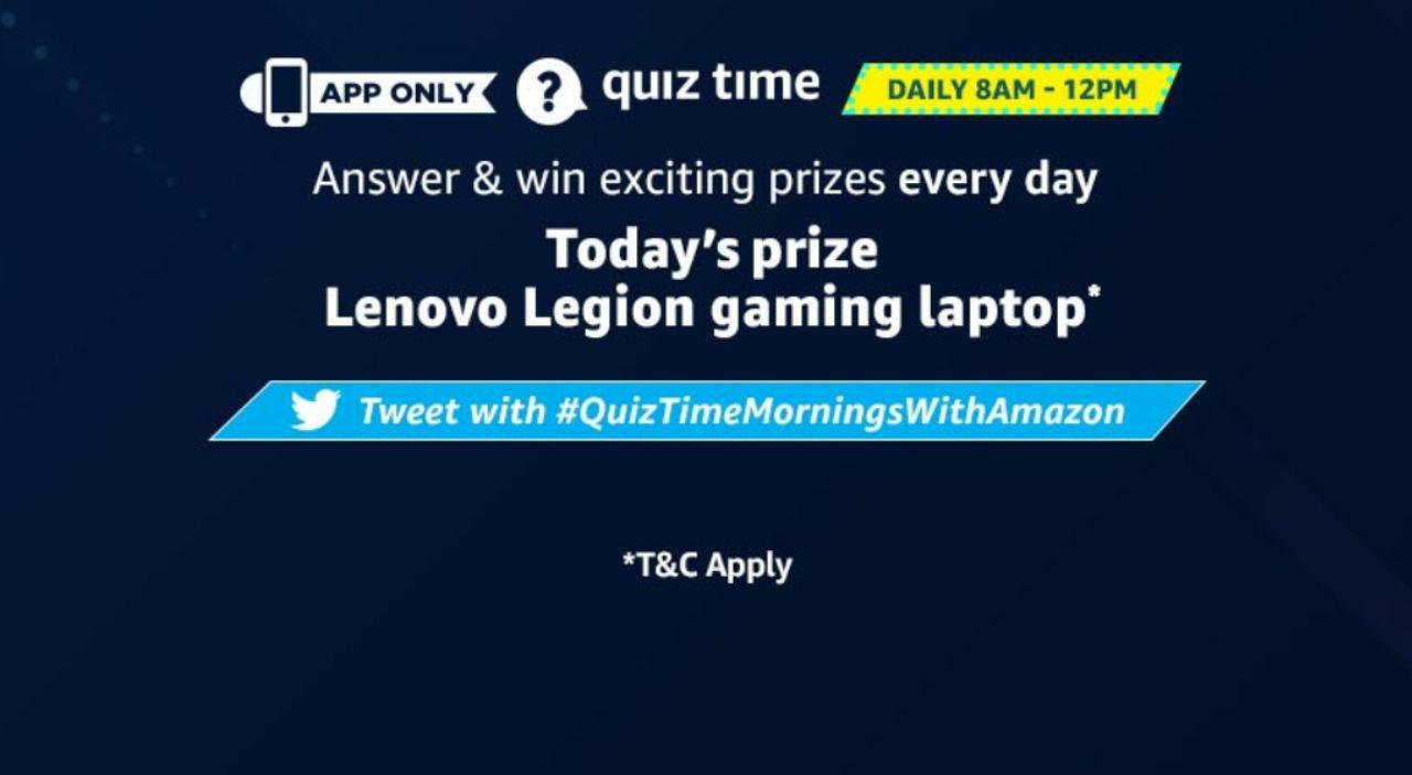 Amazon Lenovo Gaming Laptop Quiz Answers - 22nd November