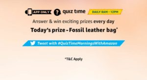 Amazon Fossil Leather Bag Quiz Answers - November