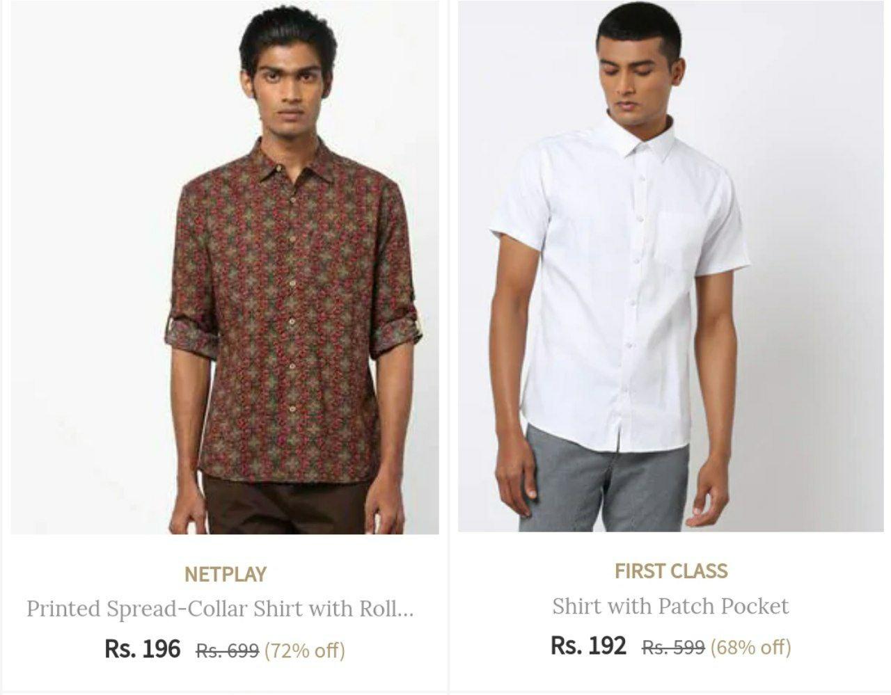 [Super Deal] Ajio Branded Men's Shirts @ Just ₹196 | Free Shipping