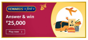 Amazon Reward Fest Quiz