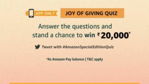 Amazon Joy Of Giving Quiz Answers