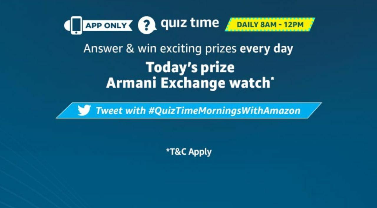 amazon armani watch quiz answers 28th december