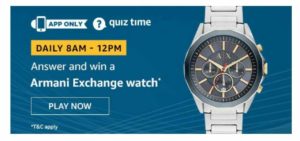 amazon armani watch quiz