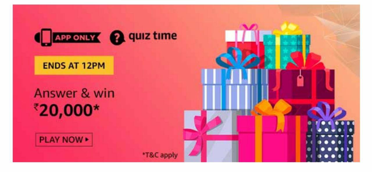 Amazon ₹20000 Pay Balance Quiz Answers