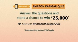 Amazon Karigar Quiz Answers