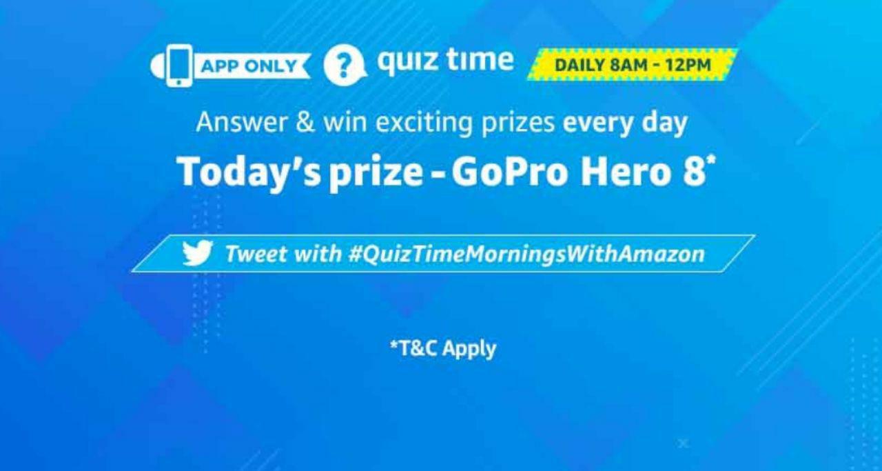 Amazon GoPro Hero8 Quiz - Answer and win GoPro Hero8