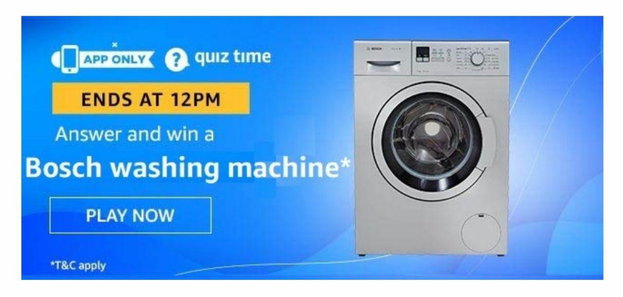 Amazon Bosch Washing Machine Quiz Answers