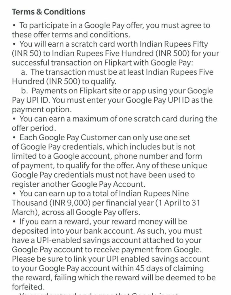 Earn Upto ₹500 Scratch Card Using Google Pay At Flipkart 