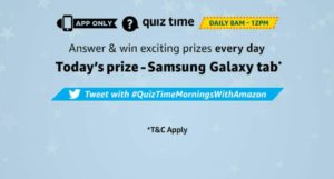Amazon Samsung Galaxy Tab Quiz Answers 