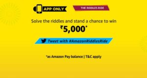 (All Answers) Amazon Riddles Ride Quiz - Solve & Win ₹5000