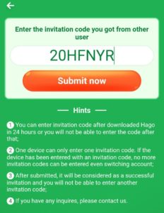 HAGO Referral Code 2020