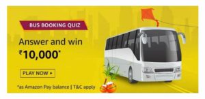 Amazon Bus Booking Quiz Answers