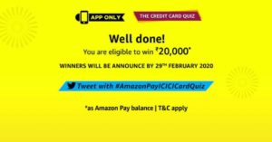 Amazon The Credit Card Quiz Answers