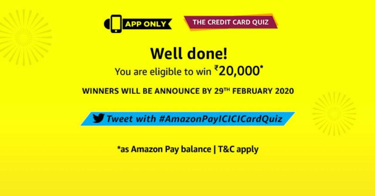 Amazon The Credit Card Quiz Answers