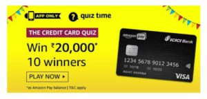 Amazon The Credit Card Quiz Answers