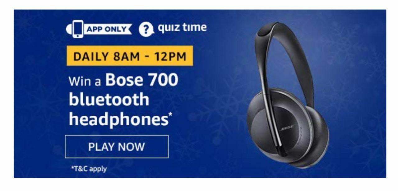 Amazon Bose Quiz Answers Win Bose 700 Bluetooth Headphones