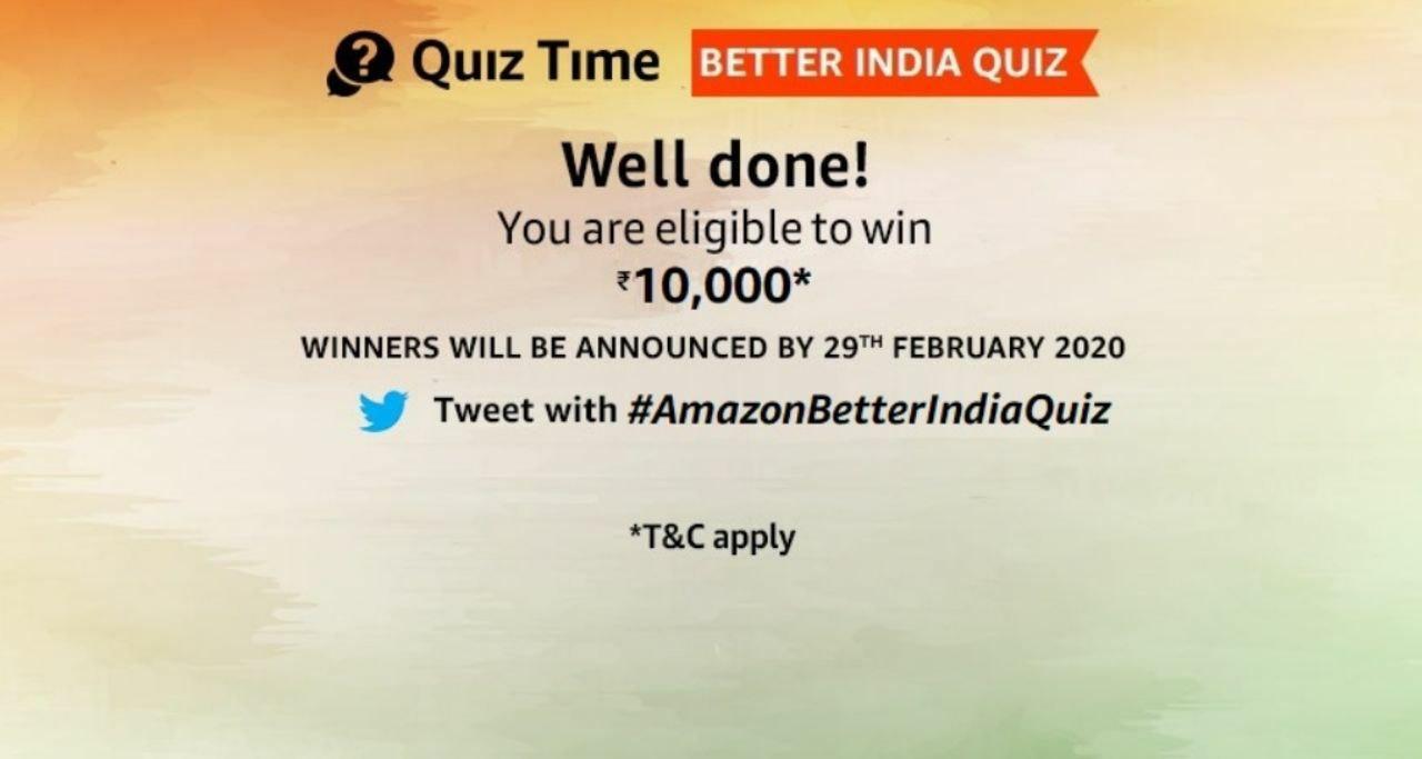 Amazon Better India Quiz