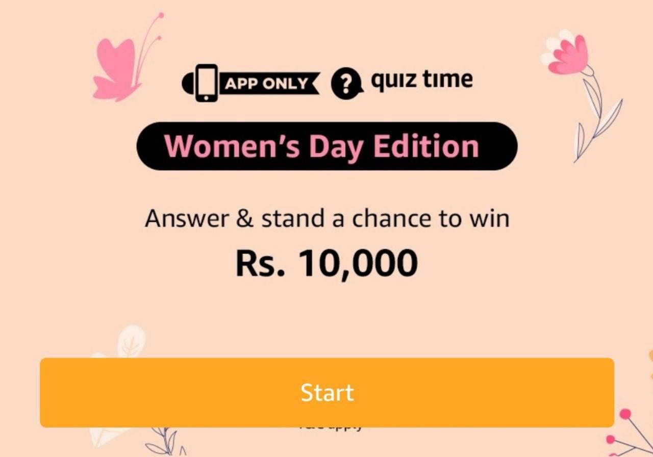 Amazon Women's Day Edition Quiz Answers