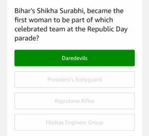 Amazon Women's Day Edition Quiz Answers