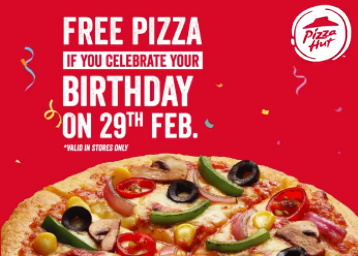 Pizza Hut Birthday Free Pan Pizza Offer
