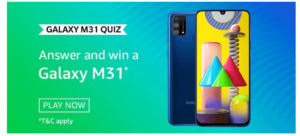 Amazon M31 Quiz Answers