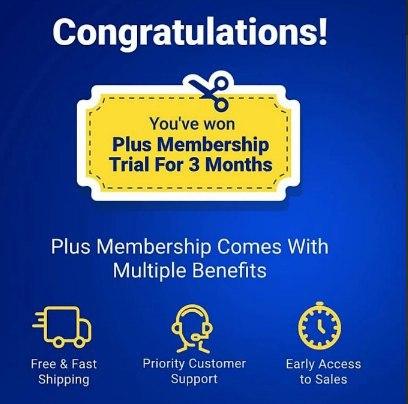 Free flipkart Plus Membership