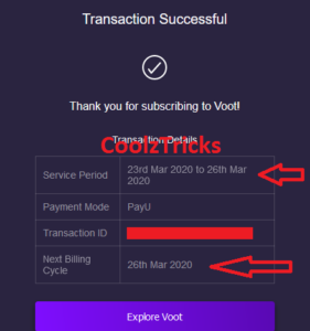 Voot Select Free Trial Offer