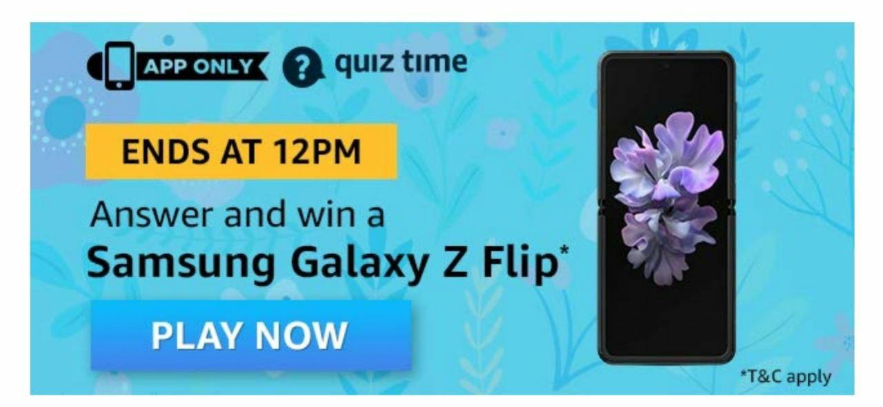 Amazon Samsung Galaxy Z Flip Quiz Answers