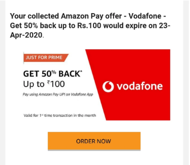 Amazon Vodafone Recharge Offer