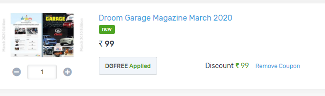 [Free] Droom Garage Magazine Worth ₹99 For FREE | Limited 
