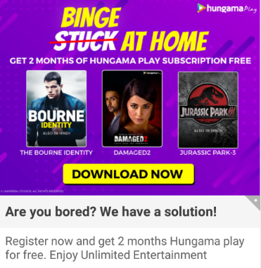 Free Hungama Play Subscription