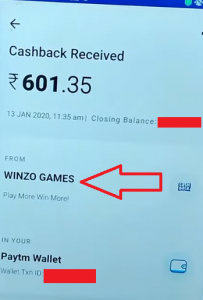 Winzo Gold Games Payment Proof 2020 203x300