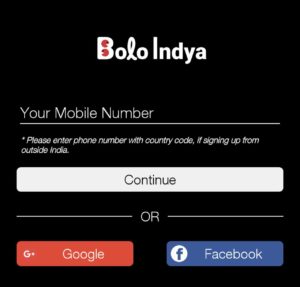 Bolo Indya Sign Up