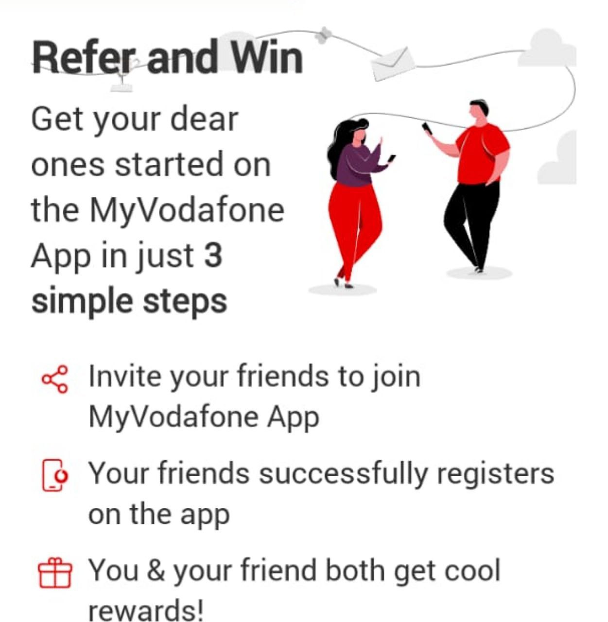 MyVodafone App Refer Earn