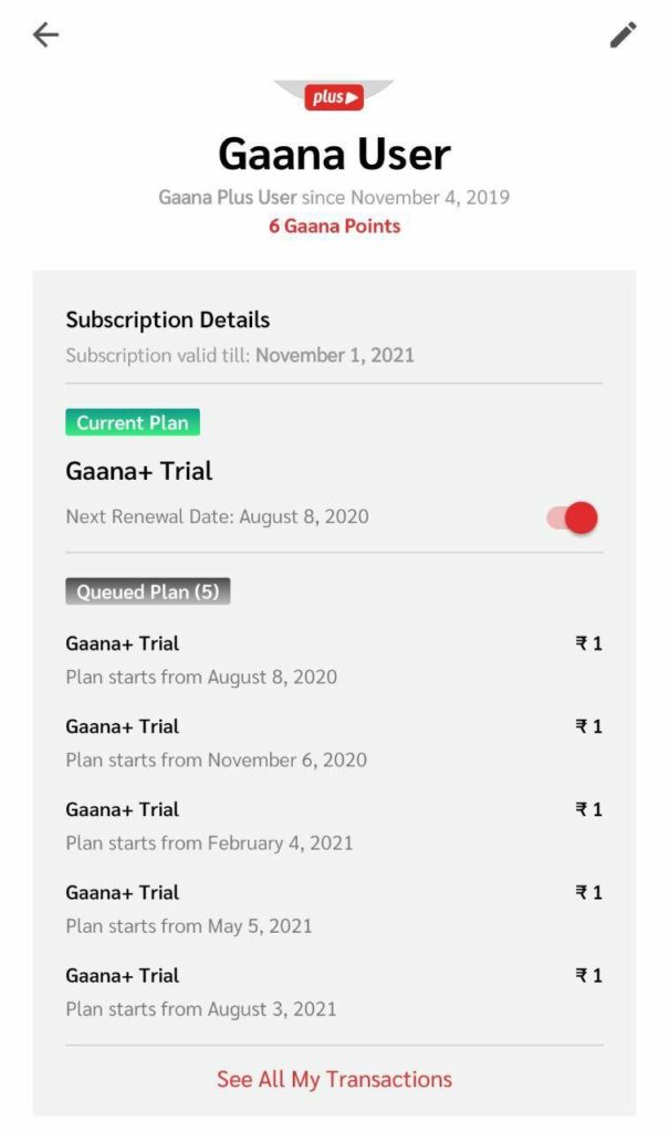 GAANA App 18 Months Free Premium Subscription Trick - 