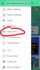 Cricketmania Refer Earn